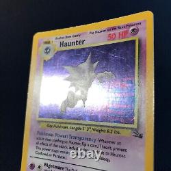 Haunter 6/62 Fossil Holo Rare Pokemon Card Blue (Ink) Smear Stain MISPRINT ERROR