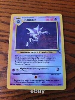 Haunter Holo Rare MAJOR INK STAIN ERROR Fossil 6/62 Pokemon Card NEAR MINT