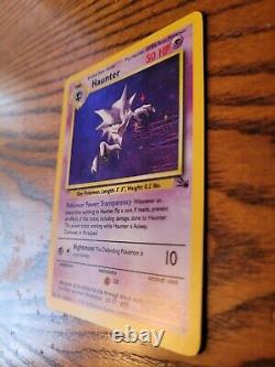 Haunter Holo Rare MAJOR INK STAIN ERROR Fossil 6/62 Pokemon Card NEAR MINT