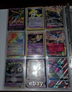 Huge Pokemon Collection Lot Of 200+ Cards Ex, Gx, V, Unc, Rare, Cm withBinder Included