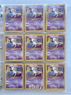 Huge Rare Vtg Pokémon Collection Lot Of 180 Cards with Holos/ Rev Holos & Binder