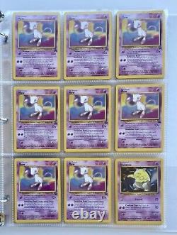 Huge Rare Vtg Pokémon Collection Lot Of 180 Cards with Holos/ Rev Holos & Binder