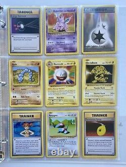 Huge Rare Vtg Pokémon Collection Lot Of 180 Cards with Holos/ Rev Holos & Binder