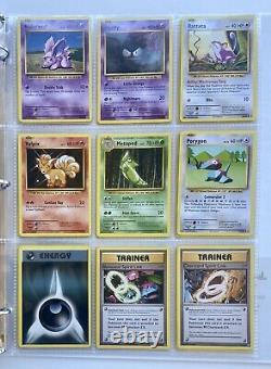 Huge Rare Vtg Pokémon Collection Lot Of 180 Cards with Holos/ Rev Holos & Binder