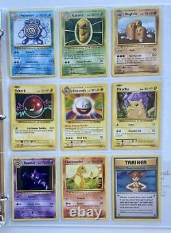 Huge Rare Vtg Pokémon Collection Lot Of 180 Cards with Holos/ Rev Holos & Binder