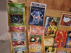 Japanese Pocket Monster Pokemon Cards Vintage 1995-96 RARE Huge LOT Stickers