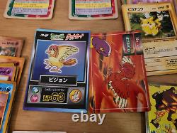 Japanese Pocket Monster Pokemon Cards Vintage 1995-96 RARE Huge LOT Stickers