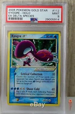 Kyogre Holo Rare Gold Star Pokemon Card 112/113 EX Delta Species Set PSA 9 MINT