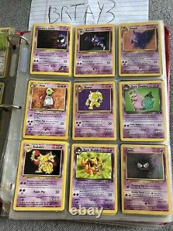 LARGE VINTAGE POKEMON CARD BINDER FILLED WITH RARE CARDS AND COLLECTIBLES. EXs