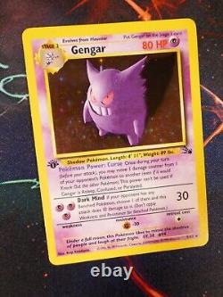 LP (1st edition) Pokemon GENGAR Card Set 5/62 Holo Rare WOTC #2