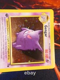 LP (1st edition) Pokemon GENGAR Card Set 5/62 Holo Rare WOTC #2