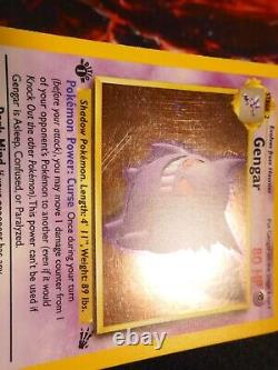 LP (1st edition) Pokemon GENGAR Card Set 5/62 Holo Rare WOTC #2