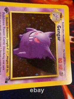 LP (1st edition) Pokemon GENGAR Card Set 5/62 Holo Rare WOTC #2