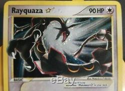LP Rayquaza GOLD STAR 107/107 Ex Deoxys HOLO RARE Pokemon Card