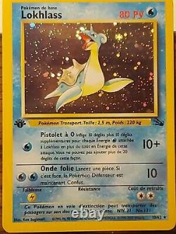 Lapras (Lokhlass) Holo 1st Edition Fossil Pokemon Card, NP -Excellent Condition