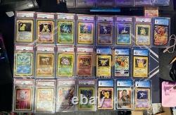 Lot of 22 graded Pokemon cards PSA CGC lots of rare cards must look