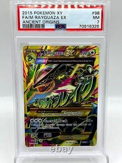 M Rayquaza EX 98/98 XY Ancient Origins Holo Secret Rare Pokemon Card PSA 7 NM