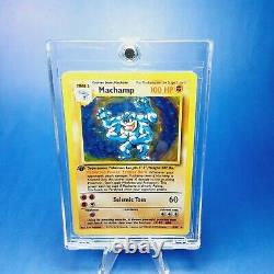 Machamp 1ST EDITION Holo Pokemon First Set Card #8/102 Excellent Condition