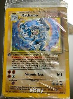Machamp (1st Edition Pokemon Card) IN ORGINAL PLASTIC, NO BENDS, PERFECT