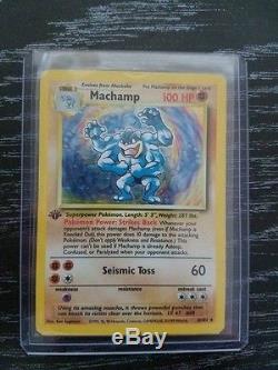 Machamp 8/102 Rare Holo Base Set 1st Edition Pokemon ccg Card MINT CONDITION