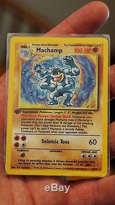 Machamp, Near Mint Rare 1995 holo 1st edition, 8/102, Pokemon Card