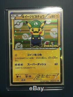Mario Luigi Pikachu 4 set Japanese Pokemon Card PCG Promo Holo rare NM