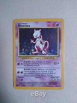 Mewtwo Rare Holo Original Pokemon Card 10/102