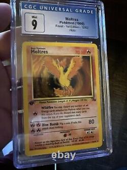 Moltres Pokemon (1999) Fossil 1st Edition 12/62 Holo CGC Mint 9