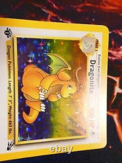 NM (1st edition) Pokemon DRAGONITE Card Set 4/62 Holo Rare WOTC