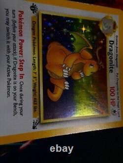 NM (1st edition) Pokemon DRAGONITE Card Set 4/62 Holo Rare WOTC