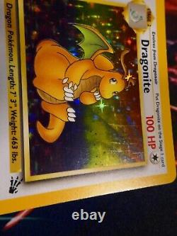 NM (1st edition) Pokemon DRAGONITE Card Set 4/62 Holo Rare WOTC