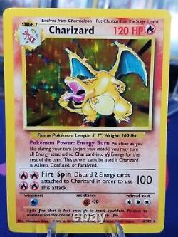 NM+/ English Charizard Base Set 4/102 Holo Unlimited Holo Rare Pokemon TCG