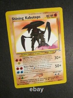 NM Pokemon SHINING KABUTOPS Card NEO DESTINY Set 108/105 Secret Rare Star Holo