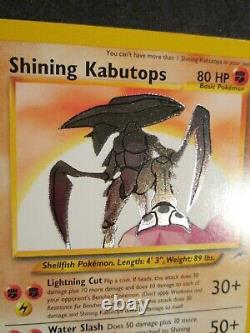 NM Pokemon SHINING KABUTOPS Card NEO DESTINY Set 108/105 Secret Rare Star Holo