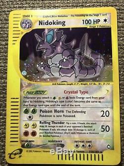 Nidoking Aquapolis Crystal 150/147 Holo Rare Find! Pokemon Card