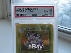 Nidoking Base Set Unlimited Holo 11/102 Psa 10 Rare Gem Mint Hologram Card
