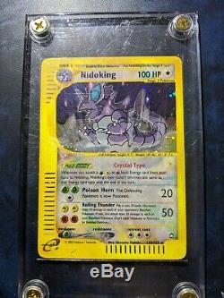 Nidoking Crystal 150/147 Aquapolis Holographic Rare Pokemon Card Light Play