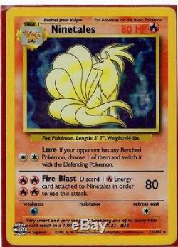 Ninetales Pokemon card-rare. 12/102