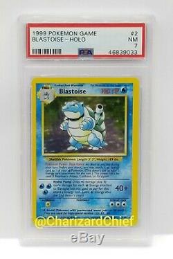 Original Blastoise Holo Rare Base Set Pokemon Card Collection 2/102 Psa Foil