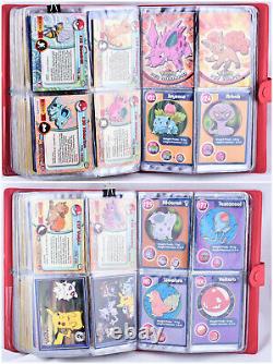 PIKACHU Red Album Binder with140 POKEMON Cards 1998/99/00 incl. 1 Holo Ninetales