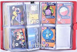 PIKACHU Red Album Binder with140 POKEMON Cards 1998/99/00 incl. 1 Holo Ninetales