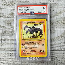 PSA 1 Shining CHARIZARD 107/105 Neo Destiny Holo Rare Pokemon Card LOW POP