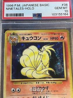 PSA 10 1996 Japanese Base Set Ninetales Holo #38