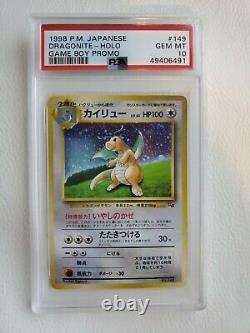 PSA 10 1998 Dragonite Holo 149 Game Boy Promo Pokemon Japanese Grail Card Rare
