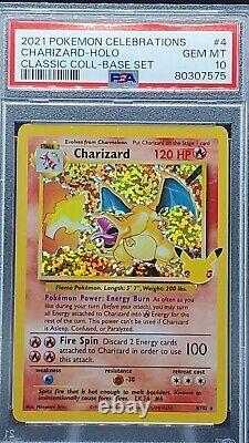 PSA 10 GEM Charizard Celebrations Classic Collection Holo Pokemon Card 4/102