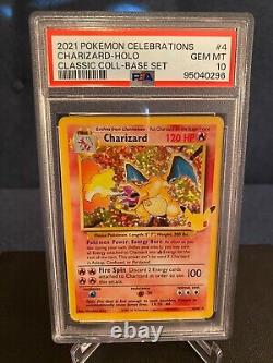 PSA 10 GEM MINT Celebrations Charizard Holo Classic Collection 4/102 Pokemon