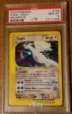 PSA 10 GEM MINT Crystal Lugia Aquapolis Secret Rare Pokemon Card 149/147 S50