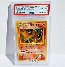 PSA 10 Gem Mint Blaines Charizard Japanese Gym 006 Holo Rare Pokemon Card