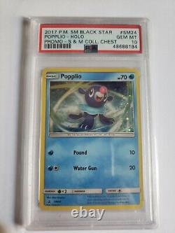 PSA 10 (POP 3) Popplio Holo SM24 Collection Chest Promo Pokemon Card