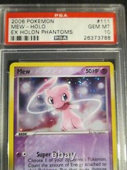 PSA-10 Pokemon MEW Card EX HOLON PHANTOMS Set 111/110 Secret Holo Rare Gem Mint